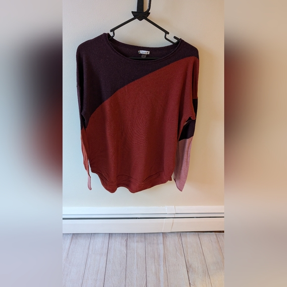 Smartwool Women's shadow pine color block crew neck Long Sleeve sweater. Size XL - Picture 11 of 11